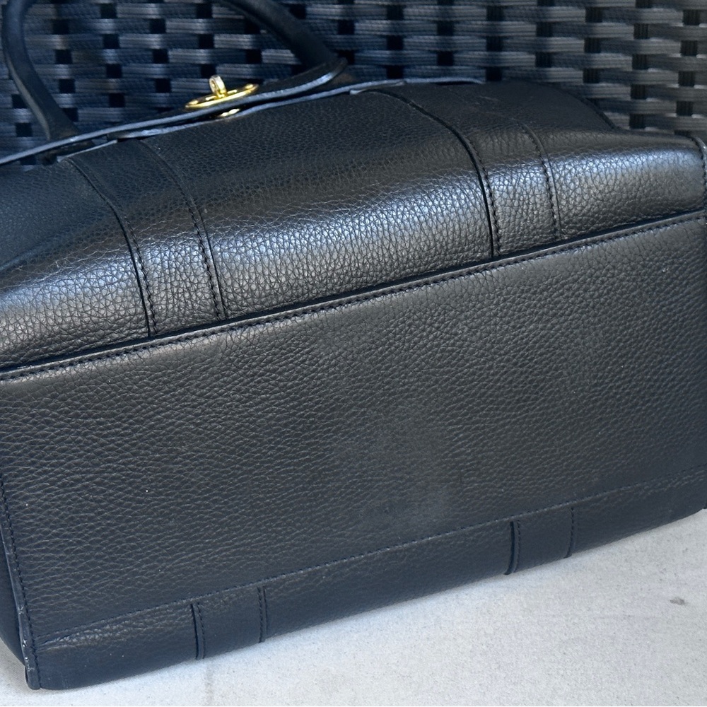 Mulberry Black Pebbled Leather Tote with Gold Hardware - Picture 10 of 12